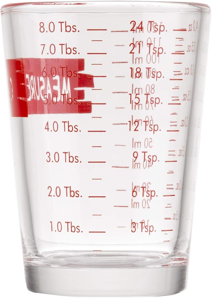 Tablecraft H1433T Measuring Cup Measure-N-Pour, 4 oz, Clear - Image 2