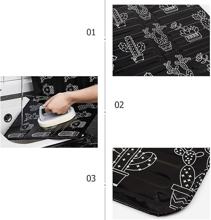 3 Sided Splatter Guard, Aluminum Grease Splatter Screen for Stove Top Foldable Oil Barrier Proof Splash for Kitchen Restaurant Use (Black)