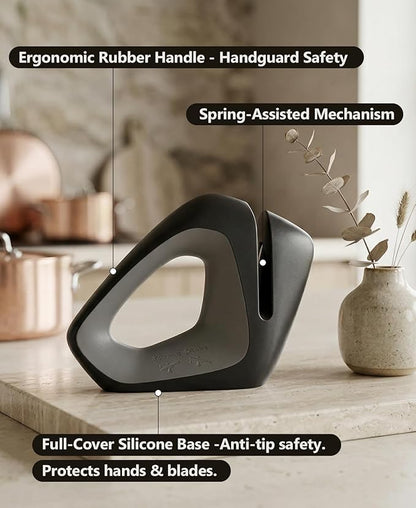 Professional Precision Knife Sharpener - Adaptive Tech Ends Angle Guesswork, Delivers a Pro Edge in Seconds, Safely Protects Blades, All Blades Compatible, Installation-Free, Durable & Effortless Care