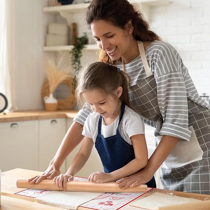 Extra Large Silicone Pastry Mat, Baking Mat with Measurement, Kitchen Counter Mat for Fondant, Rolling Dough, Pie Crust, Pizza and Cookies - Oven Liner Mat/Kneading Matts, 24" x 32", Red - Image 9