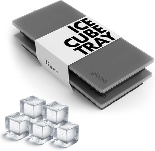 Ice Cube Tray – Small Silicone Molds with Lids, BPA-Free and Flexible for Cocktails and Beverages – Set of 2