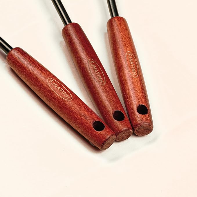 FJNATINH Wok Spatula and Ladle,Skimmer Ladle Tool Set, 17inches Spatula for Wok, 304 Stainless Steel Wok Spatula,Black - Image 7