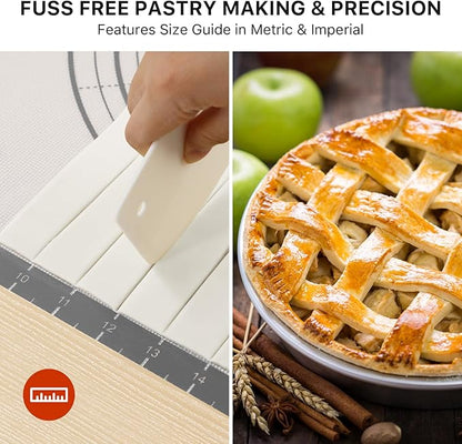Silicone Mat, 26 x 16inch Extra Large Non-stick Pastry Baking Mat with Measurement, Resuable Thick Cookie Sheet Counter Mat, Dough Rolling Mat, Oven Liner, Fondant/Pie Crust Mat - Image 5
