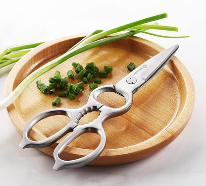 Sunnecko Heavy Duty Kitchen Scissors - Stainless Steel Kitchen Shears, Ultra Sharp Micro Serrated Poultry Shears, Cooking Scissors for Meat, Dishwasher Safe - Image 8