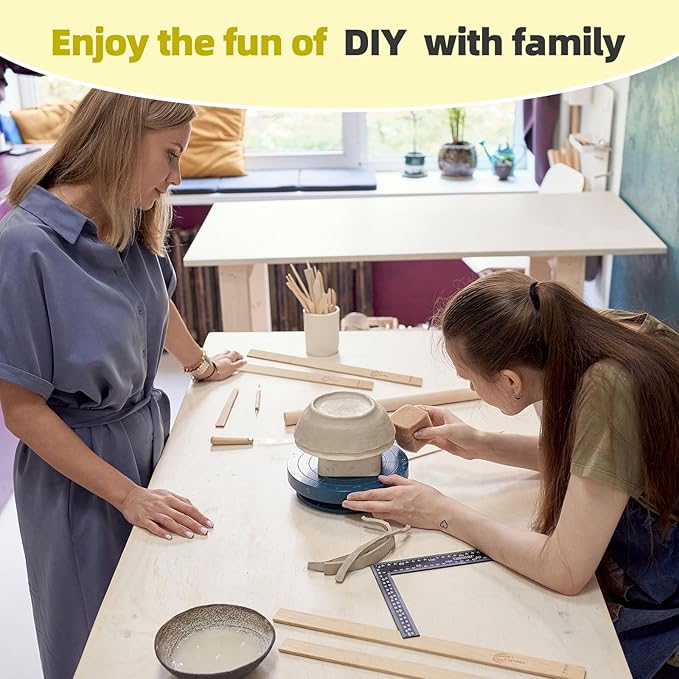 Pottery Rolling pin Guides, Clay Tools, 5-Size Mud Stick Guide for Precise Clay Thickness, Premium Pottery Tools for Hobbyists & Ceramic Artists (15.7inch)