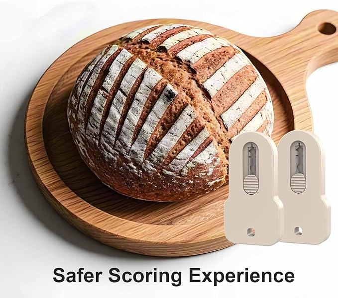 Bread Lame Scorer Set - 2 Pack Magnetic, Retractable Scoring Tool with 10 Blades for Sourdough Baking, ABS Handle, Stainless Steel Blade