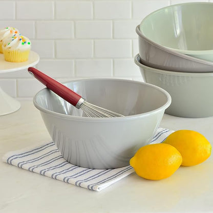 Youngever 11 inch 120 Ounce Plastic Mixing and Serving Bowls, Large Popcorn Bowls, Salad Bowls, Chip and Dip Serving Bowls, Set of 9 (Urban)