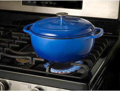 Mercer Culinary Enameled Cast Iron Round Dutch Oven, 6 qt., Navy Blue - Image 6