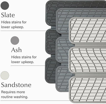 Dorai Home Dish Pad - Collapsable Stone Dish Drying Mat with Diatomaceous Earth for Quick Drying - Ultra Absorbent - Encased in Woven Silicone - Eco-Friendly, Foldable - Large 24.6" x 16.5", Slate - Image 5