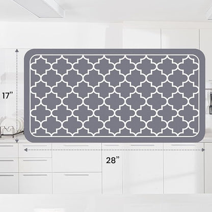 WISELIFE Dish Drying Mat Super Absorbent Drying Mat Large Dish Drying Mats for Kitchen Counter Easy Clean Dish Mat Kitchen Drying Mat18"x 28" Stylish Grey - Image 3