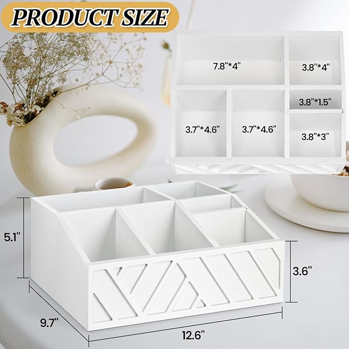 ugiftt Coffee Station Organizer for Counter, Wood Pods Holder Storage Basket, Tea Condiment Storage Organizer, Rustic Coffee Bar Decor for Accessories Organizer - Image 3