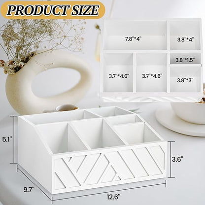 ugiftt Coffee Station Organizer for Counter, Wood Pods Holder Storage Basket, Tea Condiment Storage Organizer, Rustic Coffee Bar Decor for Accessories Organizer - Image 3