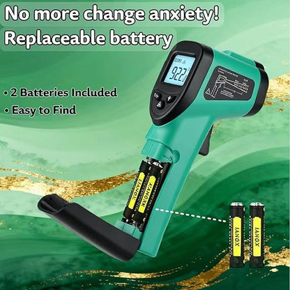 Infrared Thermometer Gun,-58℉~1022℉| Digital Laser Temperature Gun for Pizza Oven, Grill, Kitchen, Home Repairs and Multi-use IR Gun with Carrying Storage Case (NOT for Human)