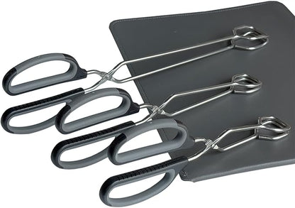 HINMAY Stainless Steel Scissor Tongs Cooking Tongs Set, Set of 3 (Black Handle, 10" 12" 16") - Image 9