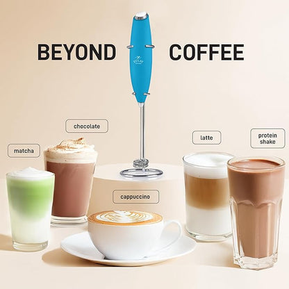 Zulay Kitchen Whisk Milk Frother with 4 Duracell Batteries - Powerful Handheld Foam Maker for Coffee, Lattes, Matcha, Hot Chocolate & Cappuccinos - Whip Creamy Froth in Seconds - Image 3
