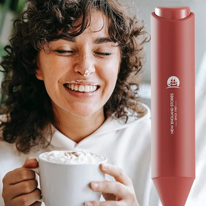 Powerful Milk Frother Handheld Foam Maker, Mini Whisk Drink Mixer for Coffee, Cappuccino, Latte, Matcha, Hot Chocolate, No Stand, Red - Image 6