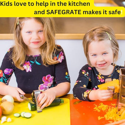 Grater Guard for Cutting Vegetables/Grating with Mandoline Slicer, Stainless Steel Protector for Food, Dishwasher Safe Finger Guard