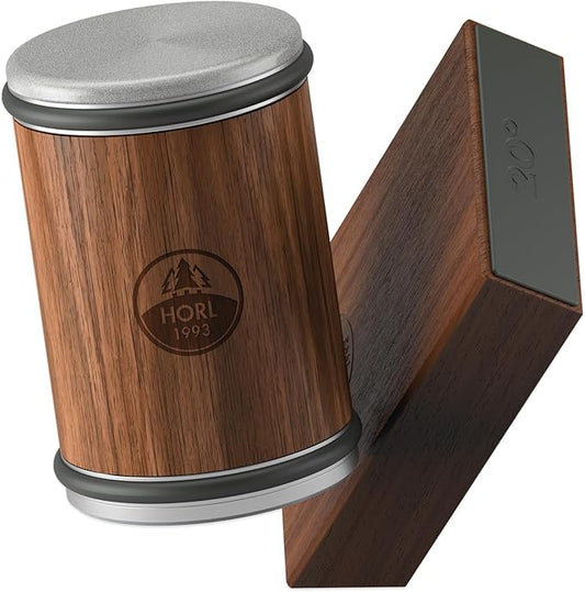 HORL 2 Walnut Rolling Knife Sharpener - Kitchen Knife Sharpener for Razor Sharp Edges - Diamond & Ceramic Knife Sharpening Kit - Professional Rolling Sharpener with 15° & 20° Angles - Made in Germany by HORL1993