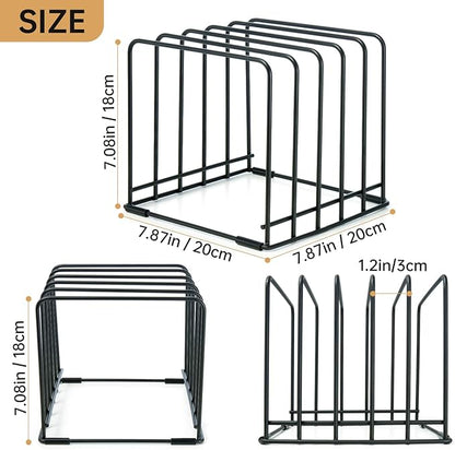 2-Pack 5-Tier Cutting Board Holder, Kitchen Cabinet Organizer Holder, Space-Saving Kitchen Storage for Cutting Boards, Bakeware, Trays,Thin Pans and Cookbooks, Baking Sheets Organizer - Image 6