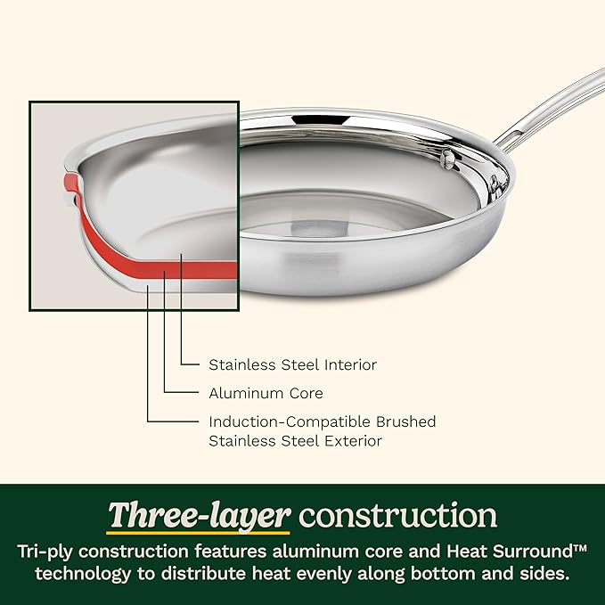 Cuisinart 15 Piece Cookware Set, MultiClad Pro Triple Ply, Silver, MCP-15N - Image 3