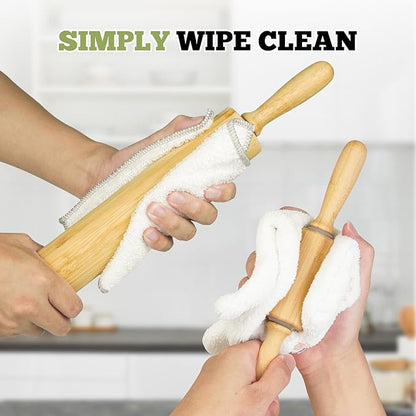 2 Pack（10 inch &17.5 inch） Wooden Rolling Pin for Baking - Long Dough Roller for All Baking Needs - Image 5
