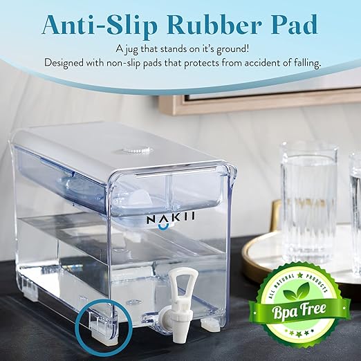 Nakii Water Filter Dispenser with 2 Filters - 18-Cup Water Dispenser with 300 Gallons Capacity Long-Lasting NSF-Certified Filters for Cleaner and Healthier Drinking Water - Faster Filtration, BPA-Free - Image 5