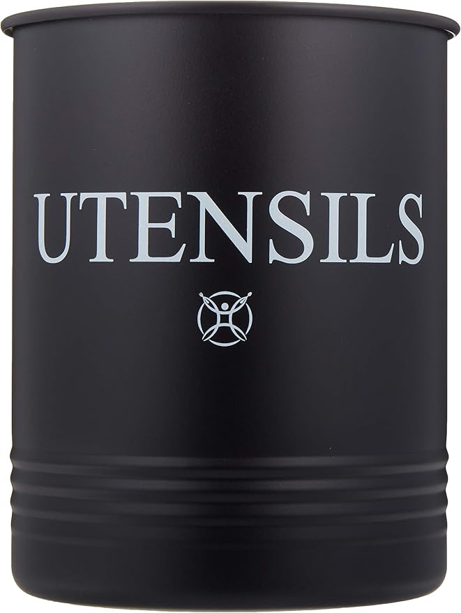 Utensil Holder Large Crocks Kitchen (black) by SteelwareCentral
