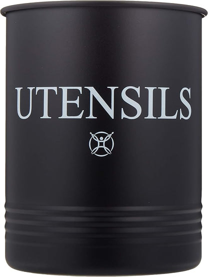 Utensil Holder Large Crocks Kitchen (black) by SteelwareCentral