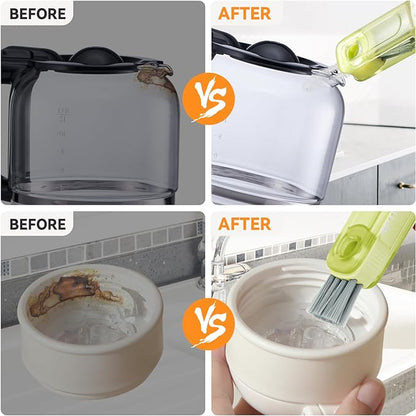 3 in 1 Cup Lid Gap Cleaning Brush Set, Multifunctional Bottle Cleaning Brush, Silicone Cup Lid Gap Cleaner, Home Kitchen Crevice Cleaning Tools (Multicolored) - Image 5