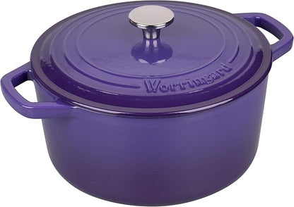 VORRINGARD Enameled Cast Iron Dutch Oven Pot with Lid, for Bread Baking, Round Bread Oven- include Sourdough Bread Baking Supplies Set, 4.5QT, Purple - Image 8