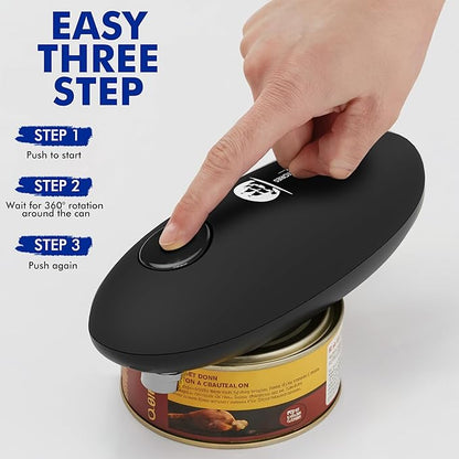 Automatic Electric Can Opener - Hands-Free Operation, Smooth Edge Cutting, Battery Powered for Effortless Opening - Image 2