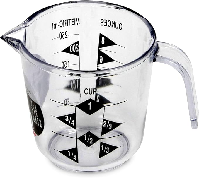 Chef Craft Select Plastic Measuring Cup, 1 Cup Capacity, Clear by ChefCraft