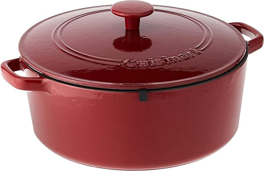 Cuisinart Chef's Classic Enameled Cast Iron Round Covered Casserole (Cardinal Red, 7- Quart) by Cuisinart