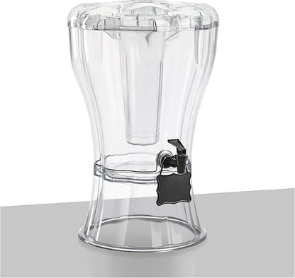 Buddeez 3.5 Gallon Clear Drink Dispenser - Built In Ice Cone and Spigot for Easy Pouring - Party-Perfect Serving Station with Chalk Board Tag - Image 7