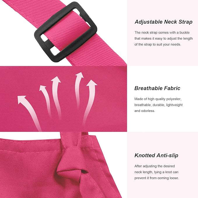 15 Pcs Adult Aprons Bulk with Pockets Adjustable Bib Chef Apron for Women Men Painting Cooking Crafting (S/L) - Image 2