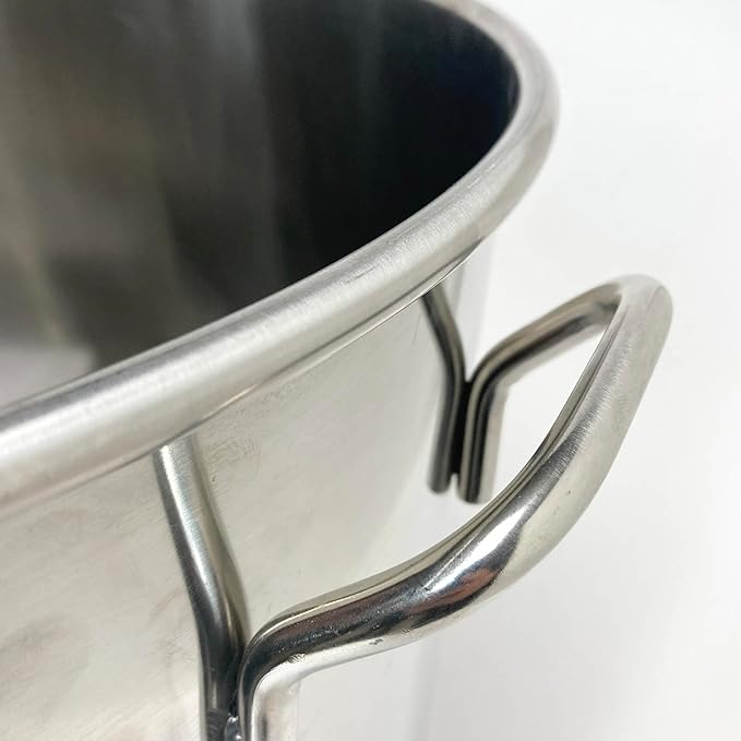 Bayou Classic 1124 24-qt Stainless Stockpot w/Lid And Basket Includes Vented Lid Perforated Stainless Steel Basket Perfect For Steaming Boiling and Frying - Image 5