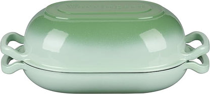 VORRINGARD Enameled Cast Iron Sourdough Bread Oven, Dutch Oven, Loaf Cast Iron Bread Pan for Homemade Bread Baking, Meatloaf Pan with Lid, 7QT, Green - Image 7