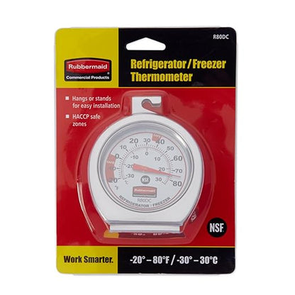 Rubbermaid Commercial Products Thermometer, Classic Large Mechanical Dial, Chrome, Extreme Temperature Range for Use in Refrigerator/Freezer/Cooler/Fridge - Image 4
