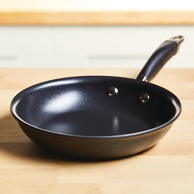 Anolon Advanced Home Hard Anodized Nonstick Frying Pan, 8.5 Inch – Small Non Stick Egg Pan, Durable Nonstick Skillet - Onyx - Image 9