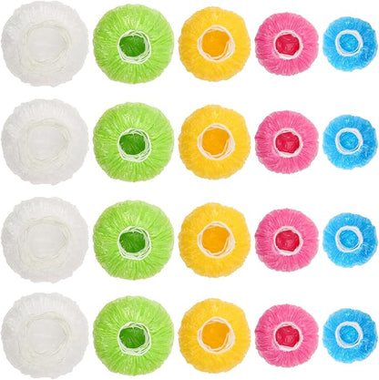 130Pcs Reusable Elastic Food Bowl Storage Covers, Sublaga Bowl Covers, Variety of 5 Translucent Stretchable Sizes and Colorful Dish Plate Covers, Alternative to foil, Plastic Wrap, BPA Free by Sublaga