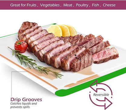 Large Cutting Board for Kitchen - Dishwasher Safe Plastic Chopping Board with Non-Slip Grip, Deep Juice Groove & Easy-Grip Handles - Thick Durable Cutting Board for Meat, Vegetables & Meal Prep - Image 5