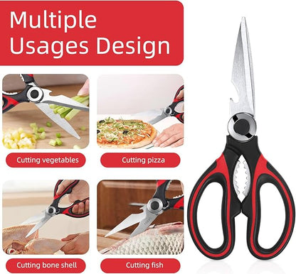Kitchen Scissor For General Use 2-Packs,Heavy Duty Kitchen Raptor Meat Shears,Dishwasher Safe Cooking Scissors,Stainless Steel Multi-function Scissors For Food,Chicken,Poultry,Fish,Herbs - Image 5
