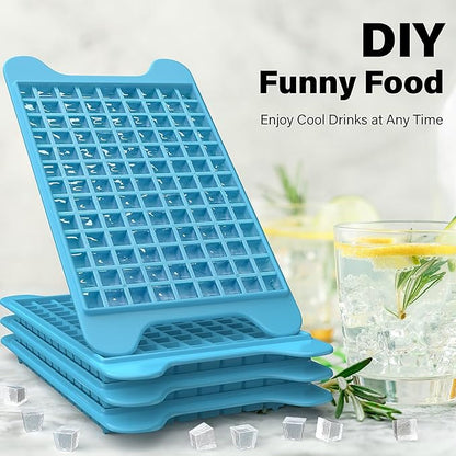 Mini Ice Cube Tray for Freezer: FDDBI Small Ice Trays for Freezer with Bin - 117×4PCS Easy Release Nugget Ice Tray - Crushed Ice Tray with Container - Image 5