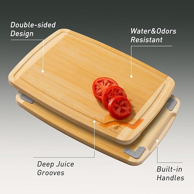 Bamboo Cutting Board Set Non Slip Feet Over Sink Acrylic Counter Lip Glass Plastic Smart Clear Countertop Marble Organizer Engraved Holder Flexible Round Black Stone Thin Bar White Commercial Metal - Image 5