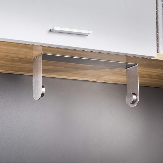 ZUNTO Paper Towel Holder Under Cabinet Self Adhesive Paper Towel Rack (No Drilling), Stainless Steel Wall Mount Paper Towel Holder, Rustproof, Easy Tear - Image 5
