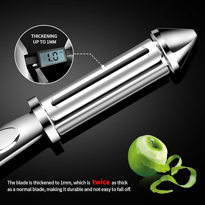 MAD SHARK Ultra Sharp Vegetable Peelers for Kitchen Fruit Apple Potato Peelers,Design with Ergonomic Non-Slip Handle, Y+I Shaped Stainless Steel Serrated(2pc） - Image 7