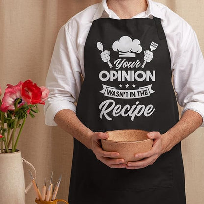 SANDJEST Funny Mens Aprons with Pockets for BBQ Grilling Cooking Grandpa Husband Apron for Birthday Christmas Father's Day