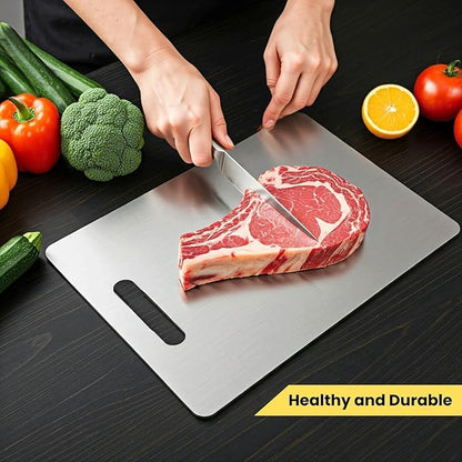 Titanium Cutting Board Set of 3, 2025 New Upgrade 100% Pure Titanium Cutting Boards for Kitchen, Hygiene & Durability Non Stick Chopping Board, 3Pcs Double Sided Cutting Boards (S+M+L)