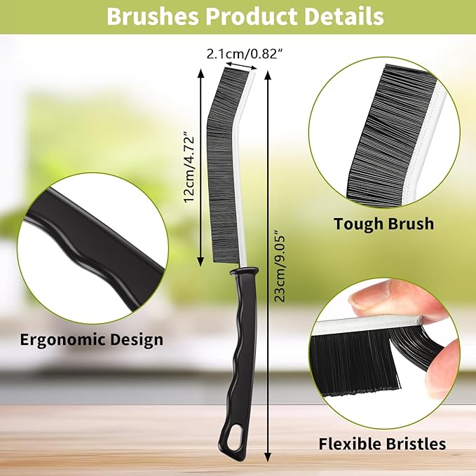 Crevice Cleaning Brush,10 Pcs Cleaning Supplies Cleaning Brush Tools,Hard Bristle Crevice Brush for Household Use Bathroom Tiles Kitchen Practical and Durable - Image 5