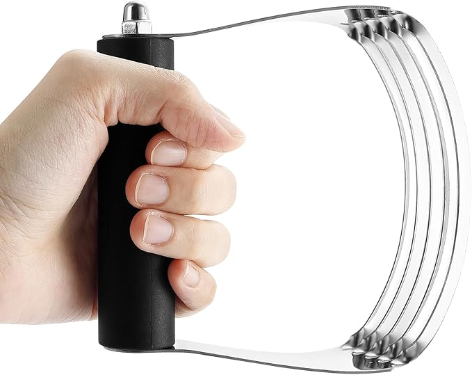 Spring Chef Large Dough Blender & Biscuit Cutter Set, Heavy Duty Stainless Steel Professional Pastry Cutter, Soft Grip, Black - Image 9
